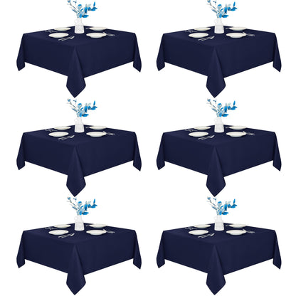 Fitable 6 Pack Ivory Tablecloths 70x120 Inch for 6-8 Ft Rectangle Tables