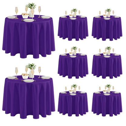Fitable 6 Pack Ivory Tablecloths 70x120 Inch for 6-8 Ft Rectangle Tables