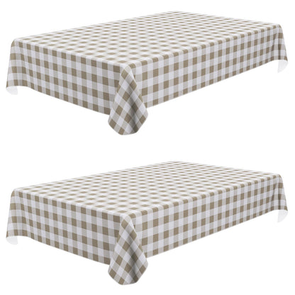 misaya Rectangular Waterproof Vinyl Table Cloth, Flannel Backed Tablecloth
