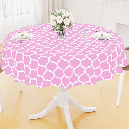 Smiry Rectangle Table Cloth, Flannel Backed Vinyl Tablecloth, 60"x84"