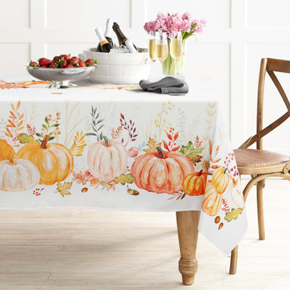 Bnejvif Halloween Tablecloth 60×84 Inch Rectangular,Spiderweb Pumpkin Washable Table Cover for Party Picnic Dinner Decor