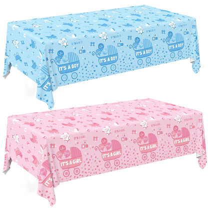 Gatherfun Ice Cream Party Supplies: 2-Pack Ice Cream Birthday Party Decorations,Disposable Plastic Tablecloth, Ideal Table Cover for Kids & Girls Birthday, Baby Shower & Themed Parties, 54 x 108 Inch