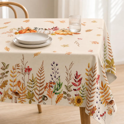 Bnejvif Halloween Tablecloth 60×84 Inch Rectangular,Spiderweb Pumpkin Washable Table Cover for Party Picnic Dinner Decor
