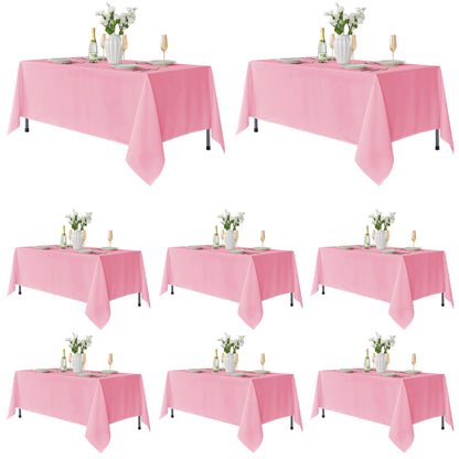 Fitable 6 Pack Ivory Tablecloths 70x120 Inch for 6-8 Ft Rectangle Tables