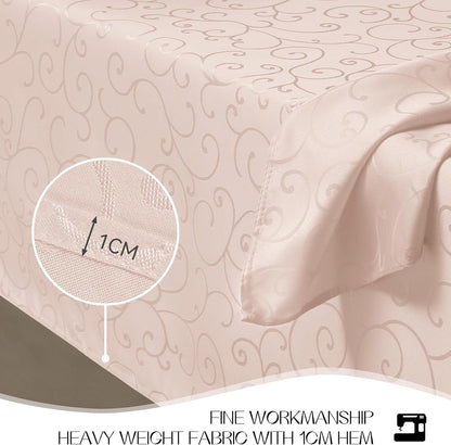 Romanstile Jacquard Rectangle Tablecloth, 60 x 104 Inch, Pink