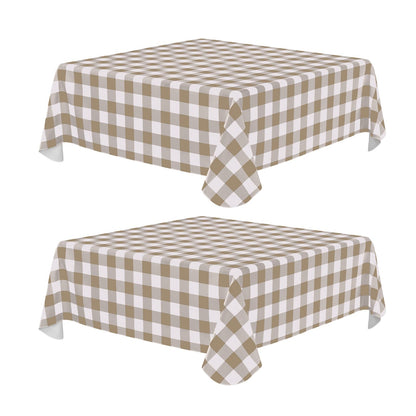 misaya Rectangular Waterproof Vinyl Table Cloth, Flannel Backed Tablecloth