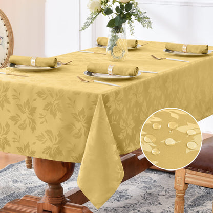 Romanstile Fall Jacquard Rectangle Tablecloth, Thanksgiving Dining Decor