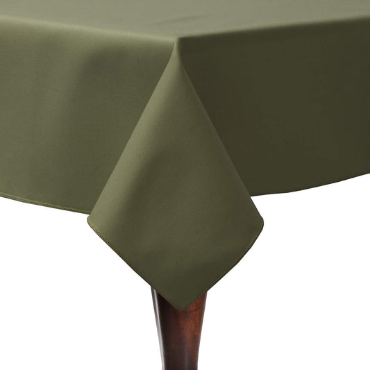 Ultimate Textile 48x72-Inch Rectangular Twill Tablecloth, Olive, 2 Pack