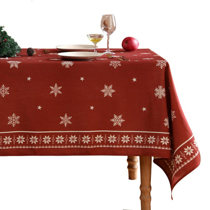 ISAENNE Designer French Linen Rectangular Tablecloth,118"x67"-Cornucopia