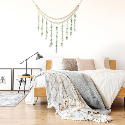 Jetec Hanging Eucalyptus Boho Wall Decor Large Boho Bedroom Wall Hanging