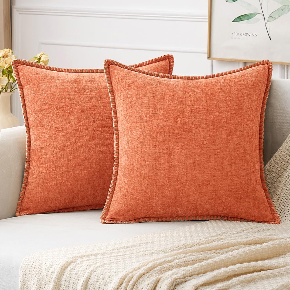 MIULEE Decorative Couch Throw Pillow Covers 18x18 Inch Sage Green 2 Pack