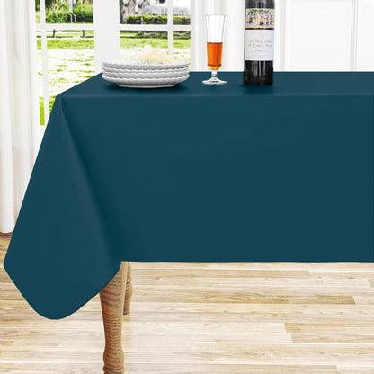 homing Rectangle Black Vinyl Waterproof Tablecloth with Flannel Backed
