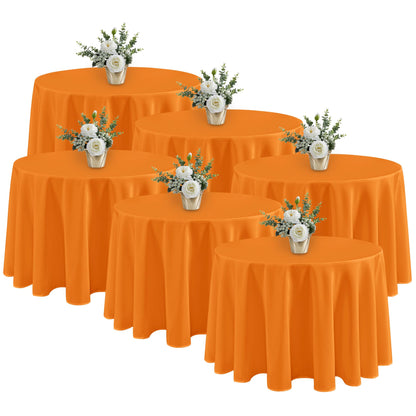 Fitable 6 Pack Ivory Tablecloths 70x120 Inch for 6-8 Ft Rectangle Tables
