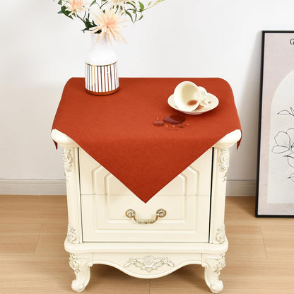 Wolkemer Oval Tablecloth 60 x 102 Inches Faux Linen Water Resistant