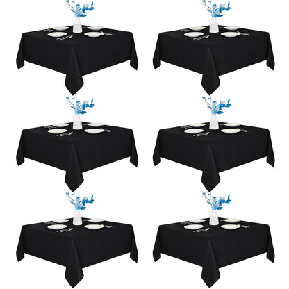 Fitable 6 Pack Ivory Tablecloths 70x120 Inch for 6-8 Ft Rectangle Tables