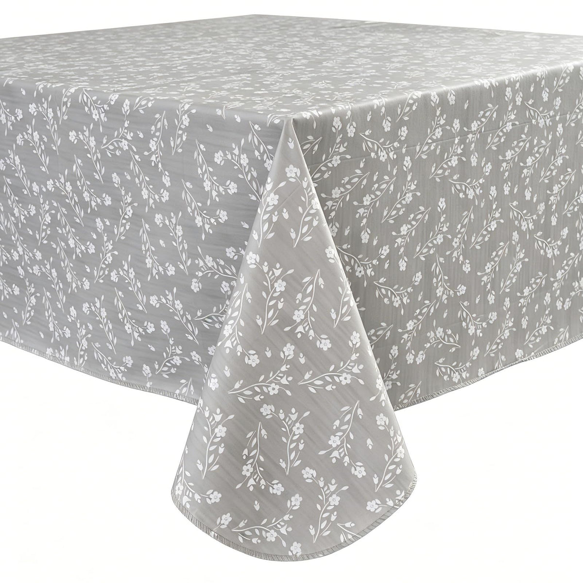 Pioggia Vinyl Tablecloth with Flannel Backed Rectangle Waterproof Oil-Proof PVC Table Cloth Wipeable Spill-Proof Plastic Table Cover for Indoor and Outdoor