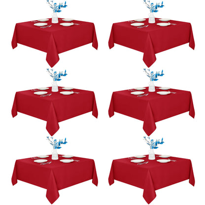 Fitable 6 Pack Ivory Tablecloths 70x120 Inch for 6-8 Ft Rectangle Tables