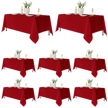 Fitable 6 Pack Ivory Tablecloths 70x120 Inch for 6-8 Ft Rectangle Tables