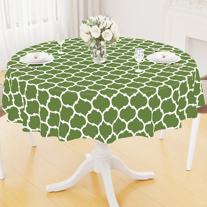 Smiry Rectangle Table Cloth, Flannel Backed Vinyl Tablecloth, 60"x84"
