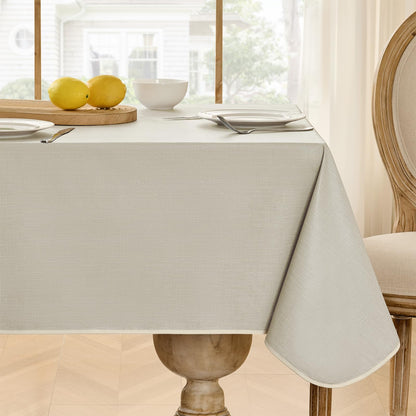 Softalker Outdoor Vinyl Edge Tablecloth Rectangle, 54 x 78 Inch, Sage