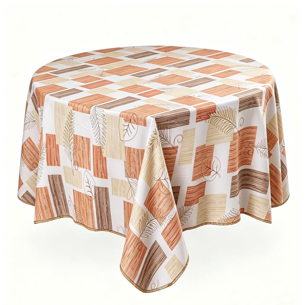 Pioggia Vinyl Tablecloth with Flannel Backed Rectangle Waterproof Oil-Proof PVC Table Cloth Wipeable Spill-Proof Plastic Table Cover for Indoor and Outdoor