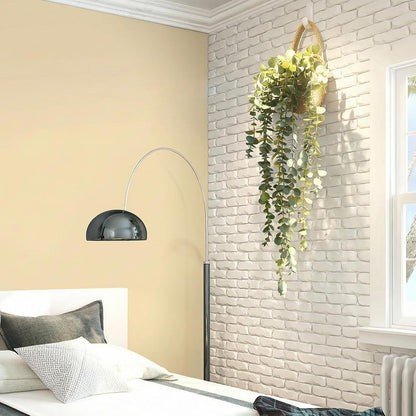 Fake Hanging Plant Decor Indoor, Eucalyptus Artificial Faux Plants in Wall Woven Planters, Jute Hanger with Black Pot Soft Green 1PCS 23Inch Long