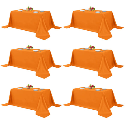 Fitable 6 Pack Ivory Tablecloths 70x120 Inch for 6-8 Ft Rectangle Tables