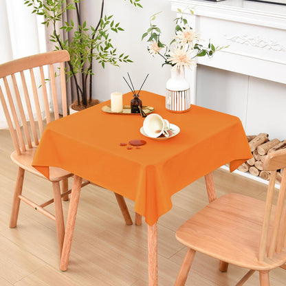 Wolkemer Oval Tablecloth 60 x 102 Inches Faux Linen Water Resistant