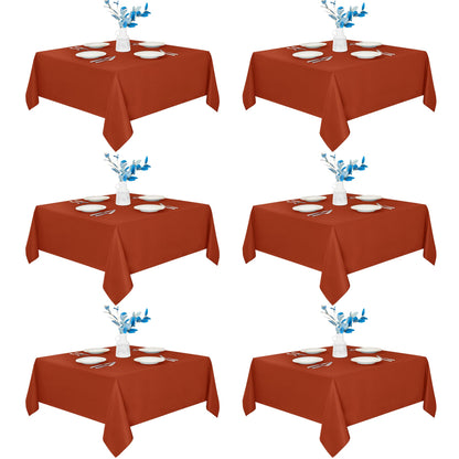 Fitable 6 Pack Ivory Tablecloths 70x120 Inch for 6-8 Ft Rectangle Tables