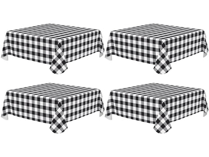 misaya Rectangular Waterproof Vinyl Table Cloth, Flannel Backed Tablecloth
