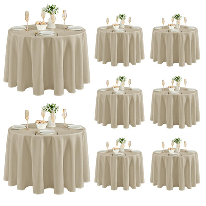 Fitable 6 Pack Ivory Tablecloths 70x120 Inch for 6-8 Ft Rectangle Tables