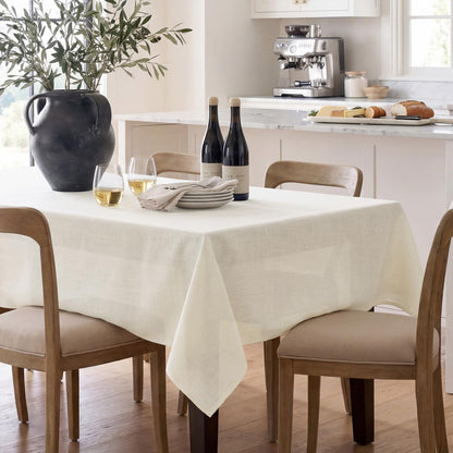 NOVILYS Rust Fall Rectangle Tablecloth with Linen Textured, 60 x 84 Inch