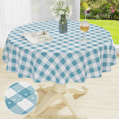 misaya Rectangular Waterproof Vinyl Table Cloth, Flannel Backed Tablecloth