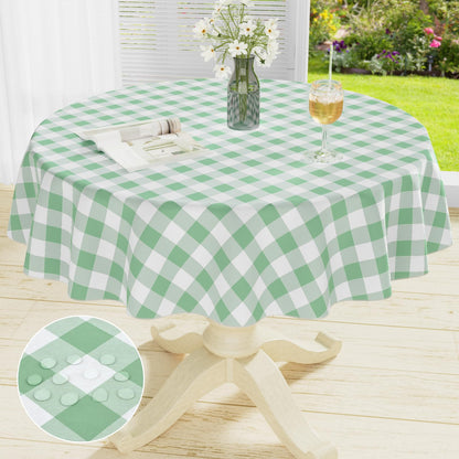 misaya Rectangular Waterproof Vinyl Table Cloth, Flannel Backed Tablecloth
