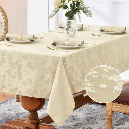 Romanstile Fall Jacquard Rectangle Tablecloth, Thanksgiving Dining Decor