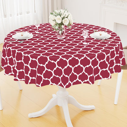 Smiry Rectangle Table Cloth, Flannel Backed Vinyl Tablecloth, 60"x84"