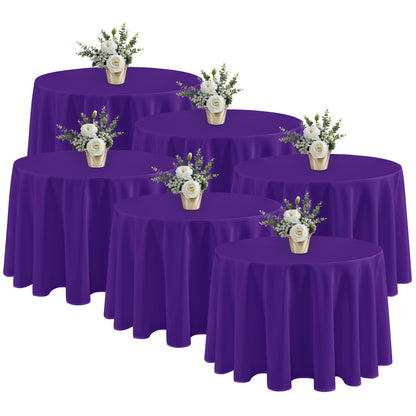 Fitable 6 Pack Ivory Tablecloths 70x120 Inch for 6-8 Ft Rectangle Tables