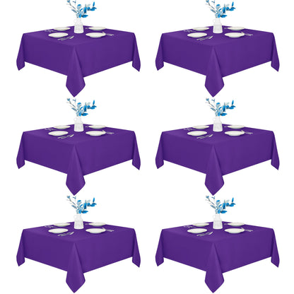 Fitable 6 Pack Ivory Tablecloths 70x120 Inch for 6-8 Ft Rectangle Tables