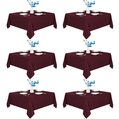Fitable 6 Pack Ivory Tablecloths 70x120 Inch for 6-8 Ft Rectangle Tables