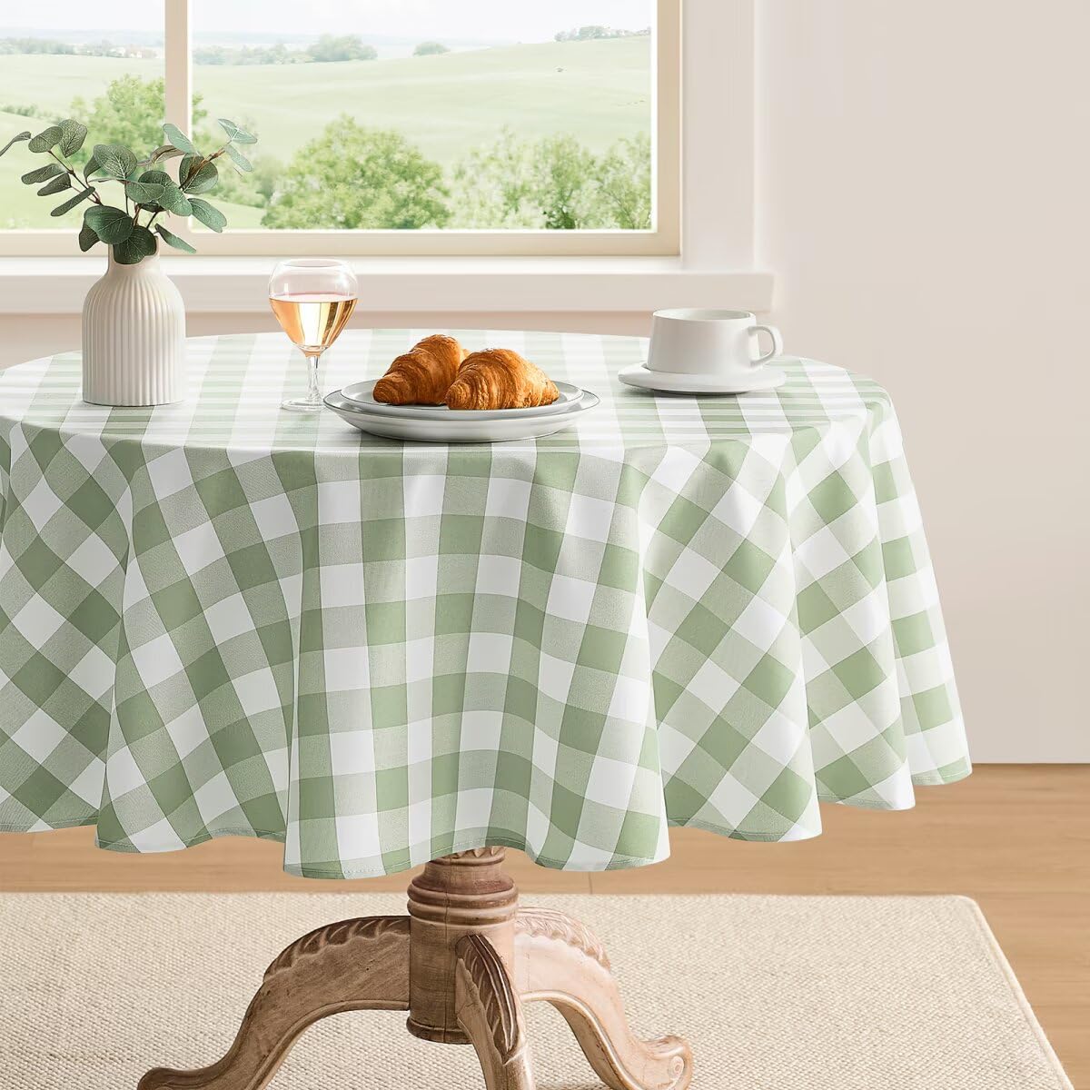 Gingham Tablecloth Rectangle Checkered Tablecloth Washable