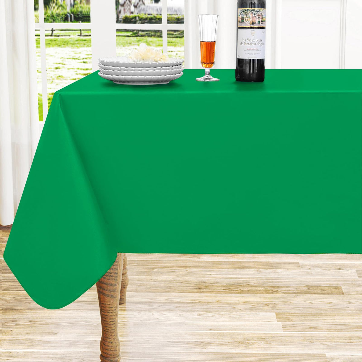 homing Rectangle Black Vinyl Waterproof Tablecloth with Flannel Backed