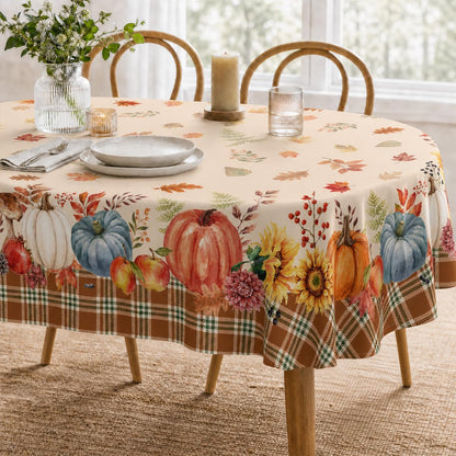 Bnejvif Halloween Tablecloth 60×84 Inch Rectangular,Spiderweb Pumpkin Washable Table Cover for Party Picnic Dinner Decor