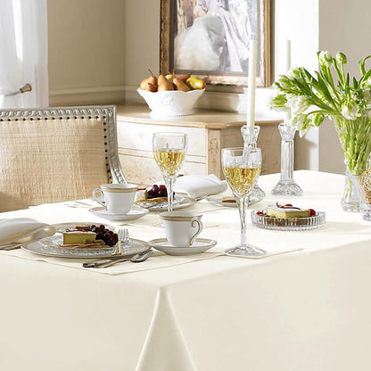 Fitable 6 Pack Ivory Tablecloths 70x120 Inch for 6-8 Ft Rectangle Tables