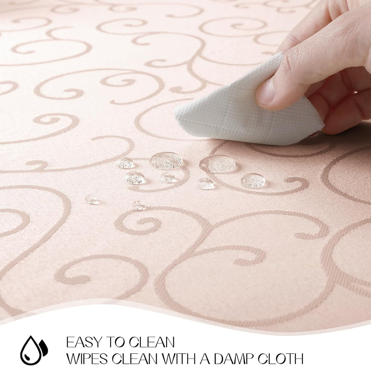 Romanstile Jacquard Rectangle Tablecloth, 60 x 104 Inch, Pink