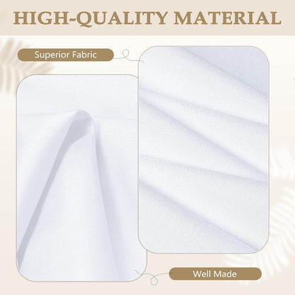 White Rectangle Table Cloth 60 x 102 Inch, 8 Pack