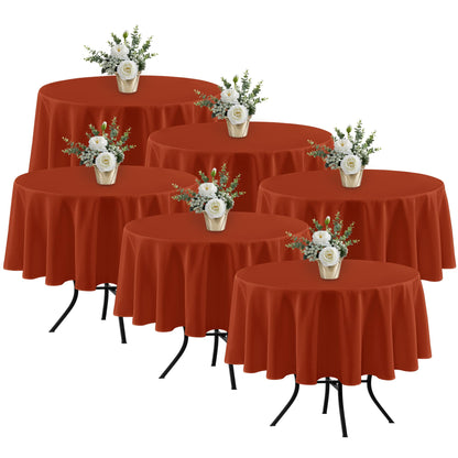 Fitable 6 Pack Ivory Tablecloths 70x120 Inch for 6-8 Ft Rectangle Tables