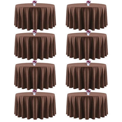 White Rectangle Table Cloth 60 x 102 Inch, 8 Pack