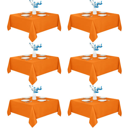 Fitable 6 Pack Ivory Tablecloths 70x120 Inch for 6-8 Ft Rectangle Tables