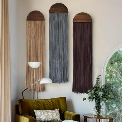 2Pcs Macrame Wall Hanging Boho wall decor Fiber Art Decor 13.7"W*51"L