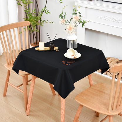 Wolkemer Oval Tablecloth 60 x 102 Inches Faux Linen Water Resistant